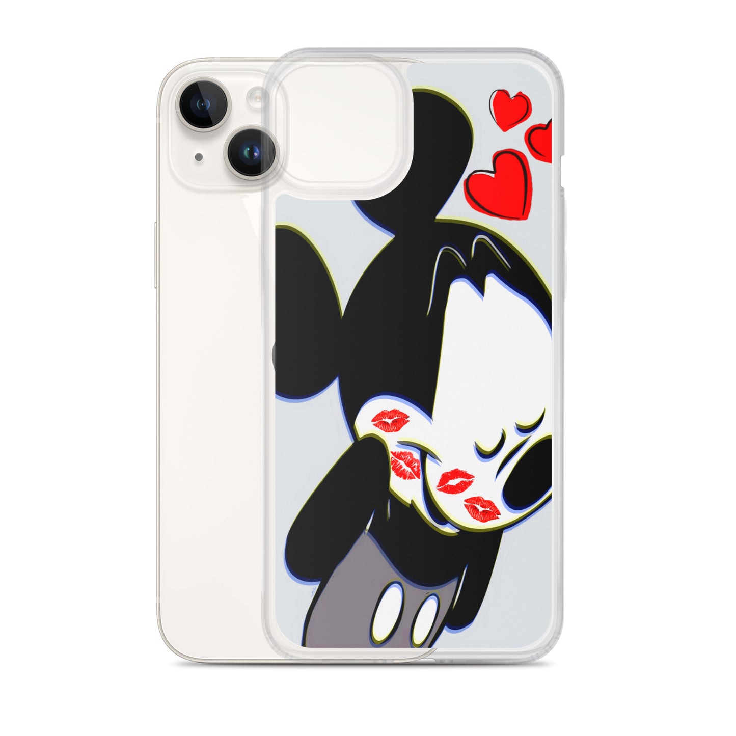 Designer Mickey-Mouse iPhone® Clear Case | Available for most iPhone® models | Wireless Charging Compatible