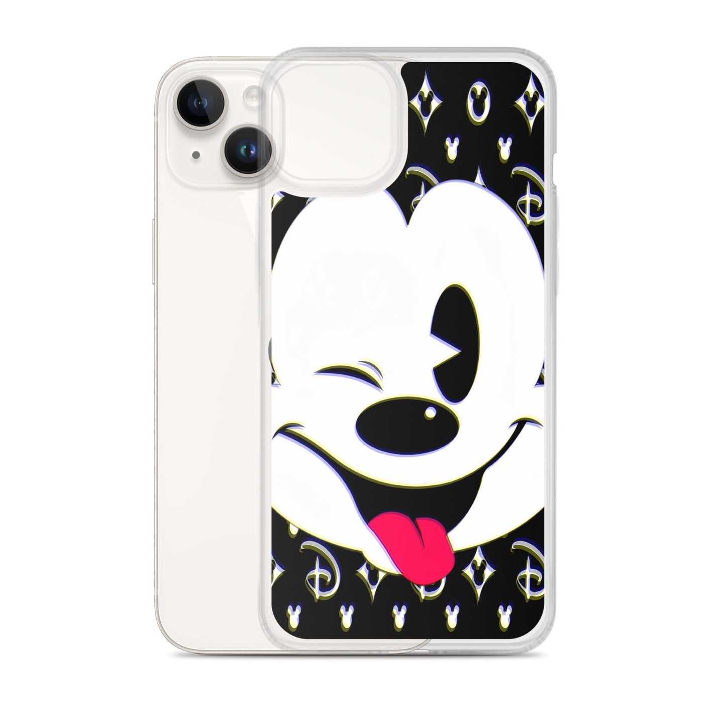 Designer Mickey-Mouse iPhone® Clear Case | Available for most iPhone® models | Wireless Charging Compatible