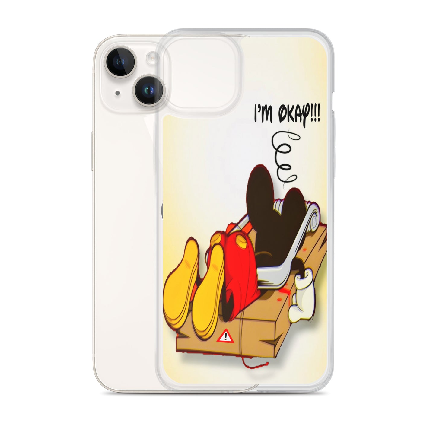 Designer Mickey-Mouse iPhone® Clear Case | Available for most iPhone® models | Wireless Charging Compatible