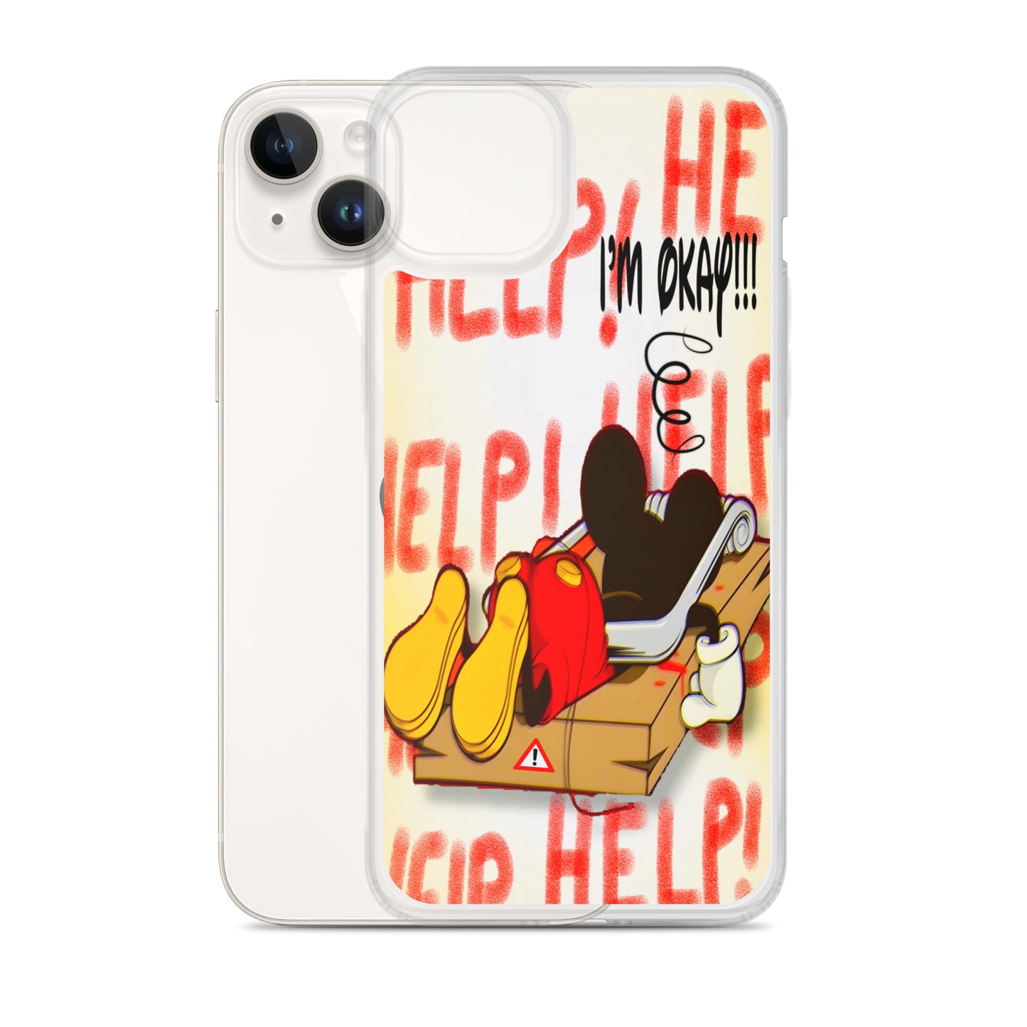 Designer Mickey-Mouse iPhone® Clear Case | Available for most iPhone® models | Wireless Charging Compatible