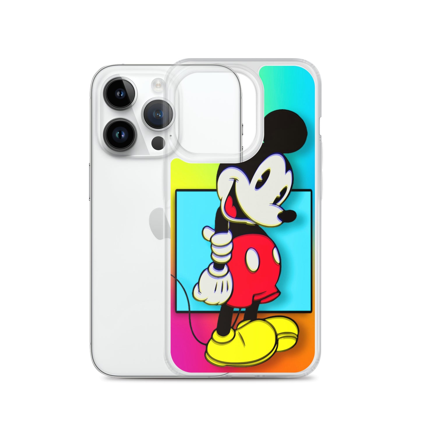 Designer Mickey-Mouse iPhone® Clear Case | Available for most iPhone® models | Wireless Charging Compatible