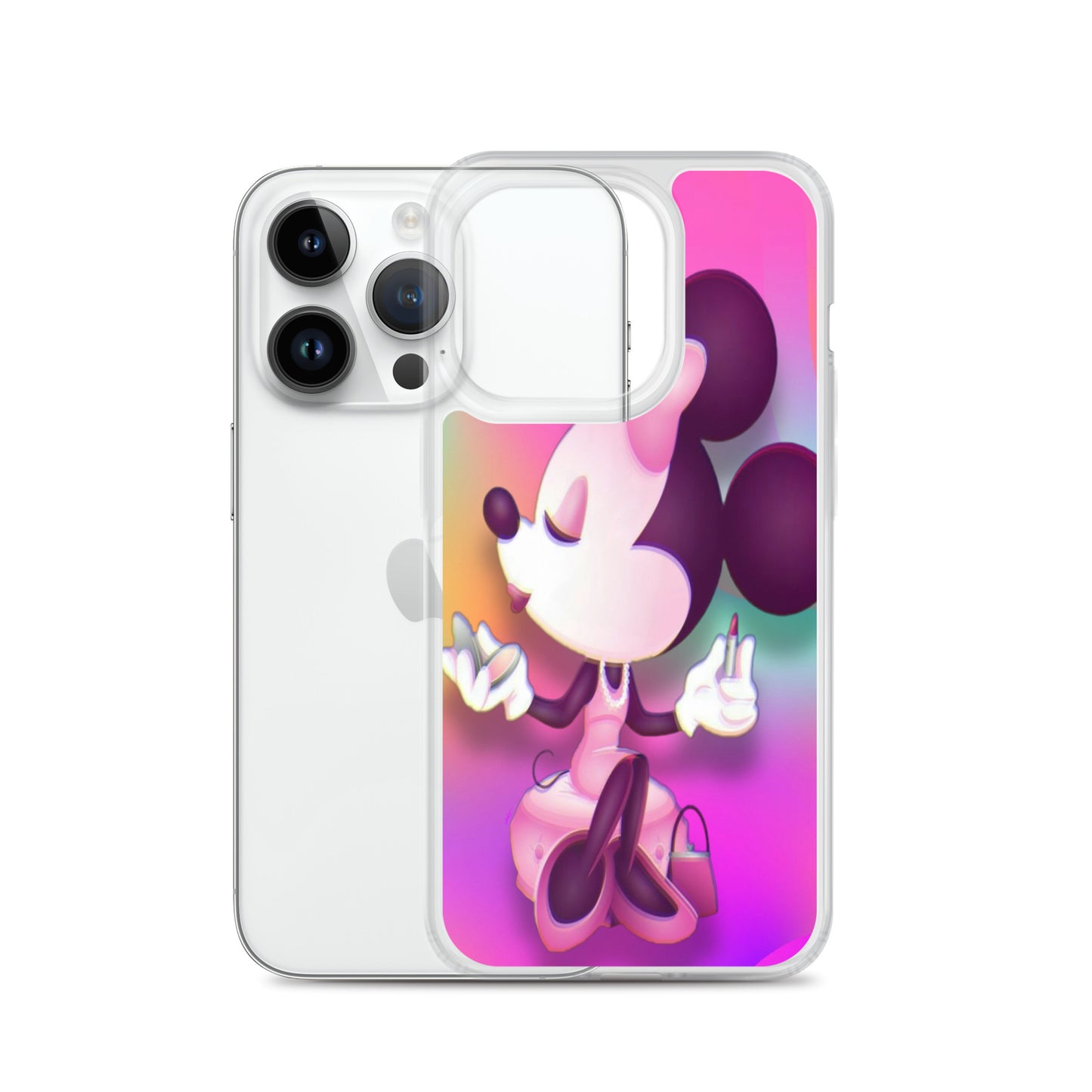 Designer Minnie-Mouse iPhone® Clear Case | Available for most iPhone® models | Wireless Charging Compatible