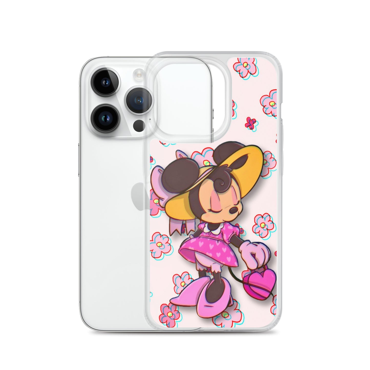 Designer Minnie-Mouse iPhone® Clear Case | Available for most iPhone® models | Wireless Charging Compatible