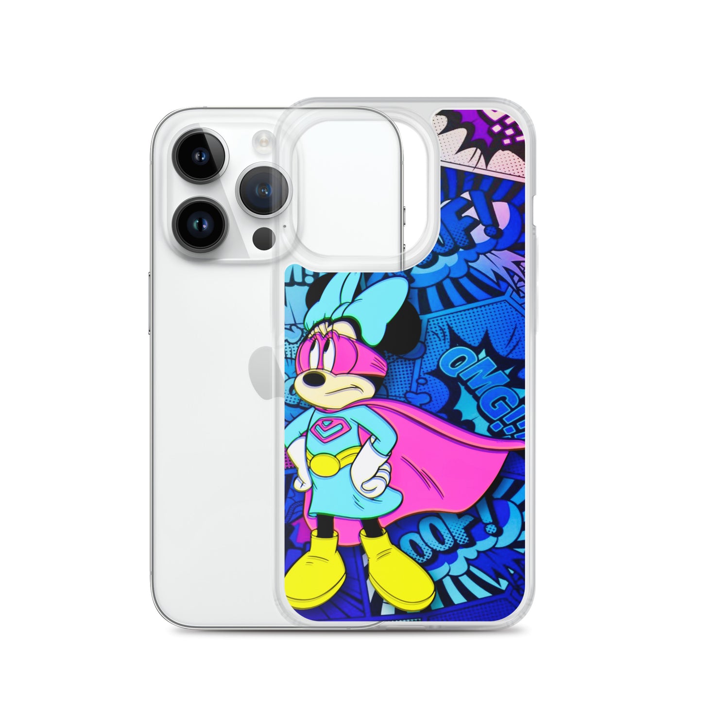 Designer Minnie-Mouse iPhone® Clear Case | Available for most iPhone® models | Wireless Charging Compatible