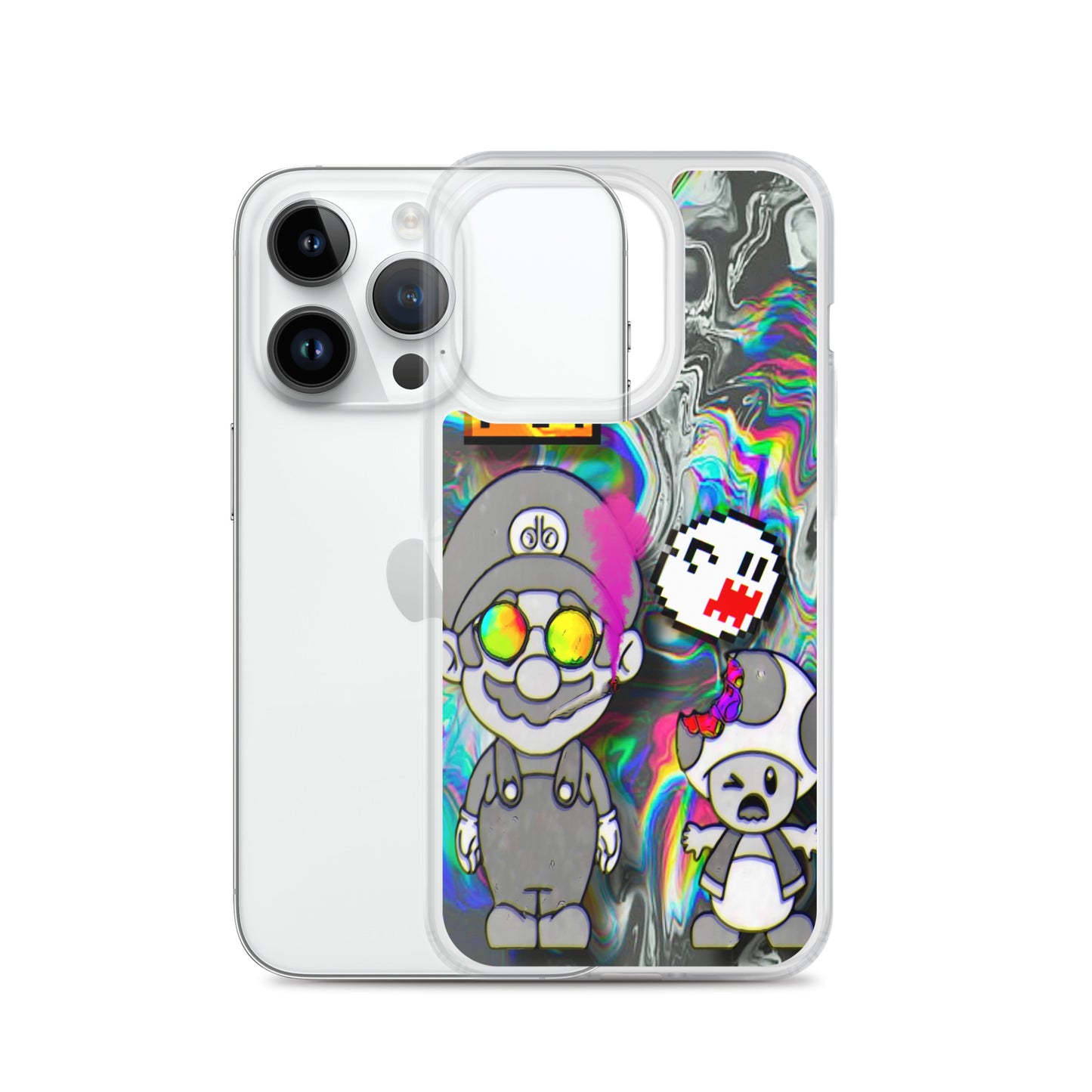 Designer Super-Mario and Toad iPhone® Clear Case | Available for most iPhone® models | Wireless Ch