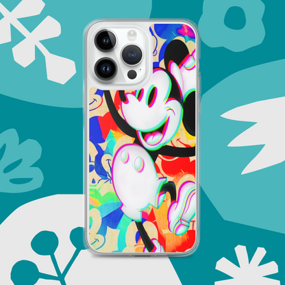 Mickey-Mouse iPhone® Clear Case | 3D Glitch Effect | Available for most iPhone® models | Wireless Charging Compatible