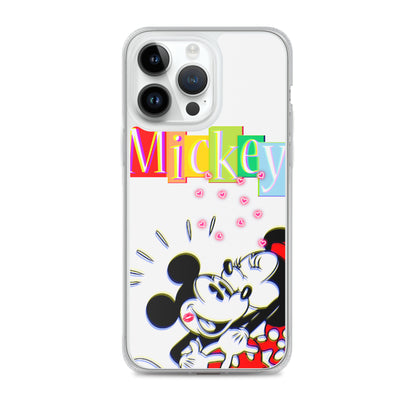 Designer Mickey-Mouse and Minnie-Mouse iPhone® Clear Case | Available for most iPhone® models | Wireless Charging Compatible