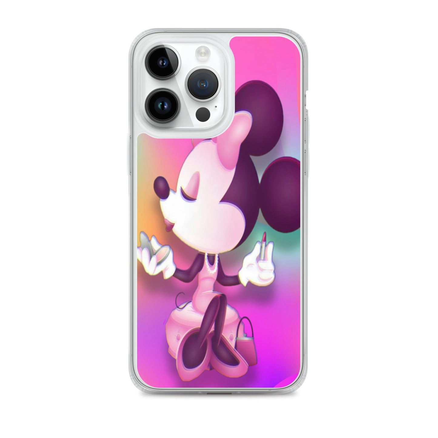 Designer Minnie-Mouse iPhone® Clear Case | Available for most iPhone® models | Wireless Charging Compatible