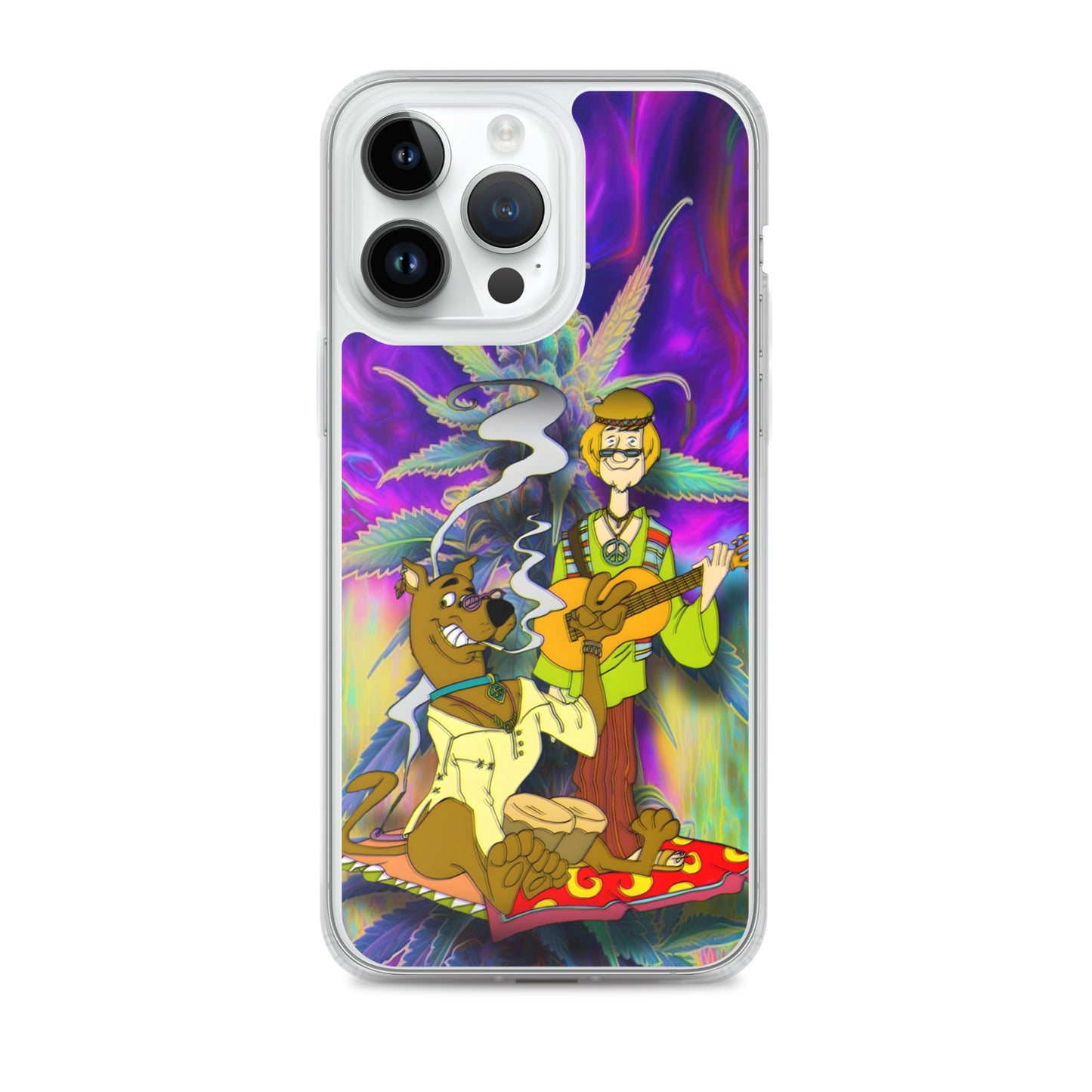 Designer Scooby-Doo and Shaggy iPhone® Clear Case | Available for most iPhone® models | Wireless Charging Compatible