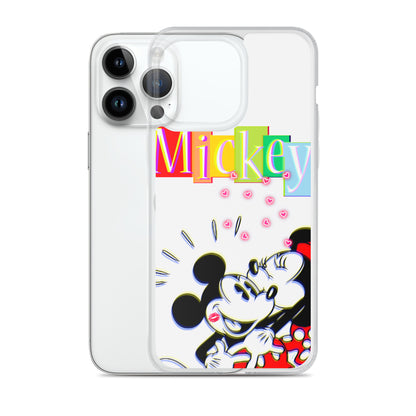 Designer Mickey-Mouse and Minnie-Mouse iPhone® Clear Case | Available for most iPhone® models | Wireless Charging Compatible