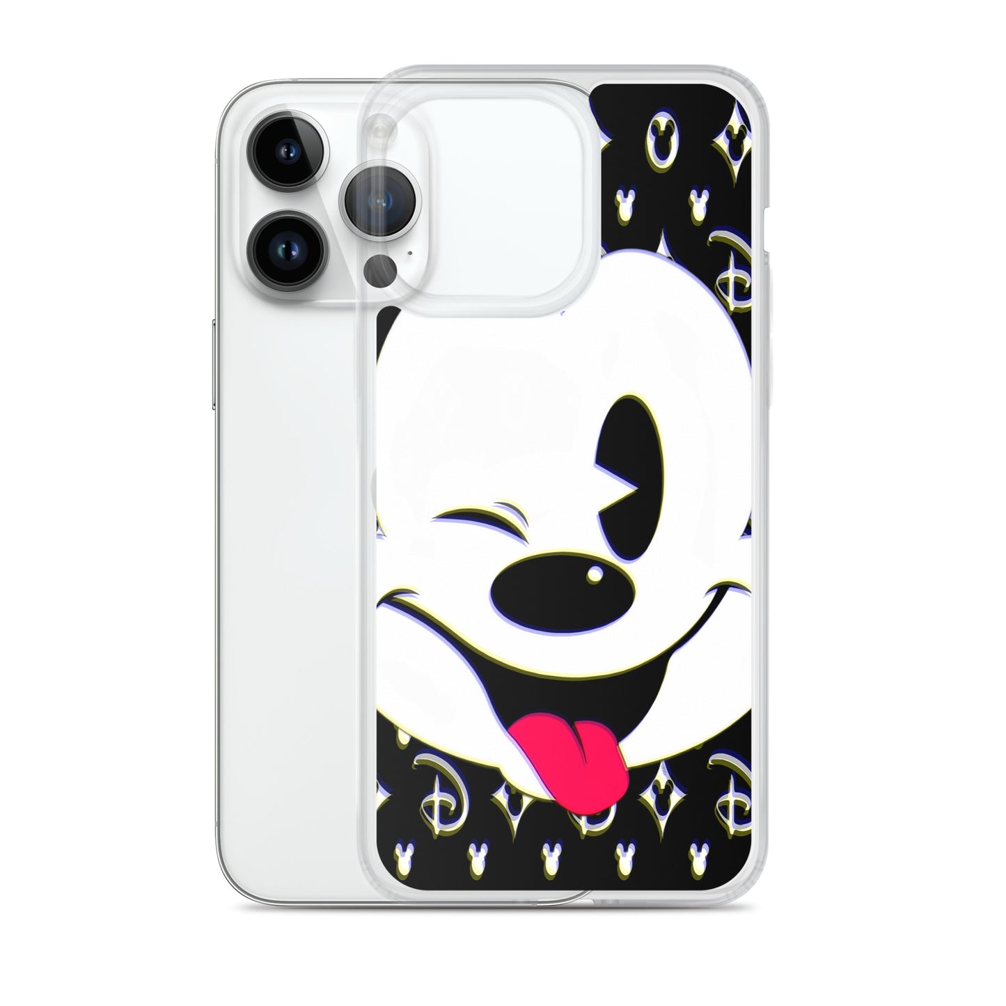 Designer Mickey-Mouse iPhone® Clear Case | Available for most iPhone® models | Wireless Charging Compatible