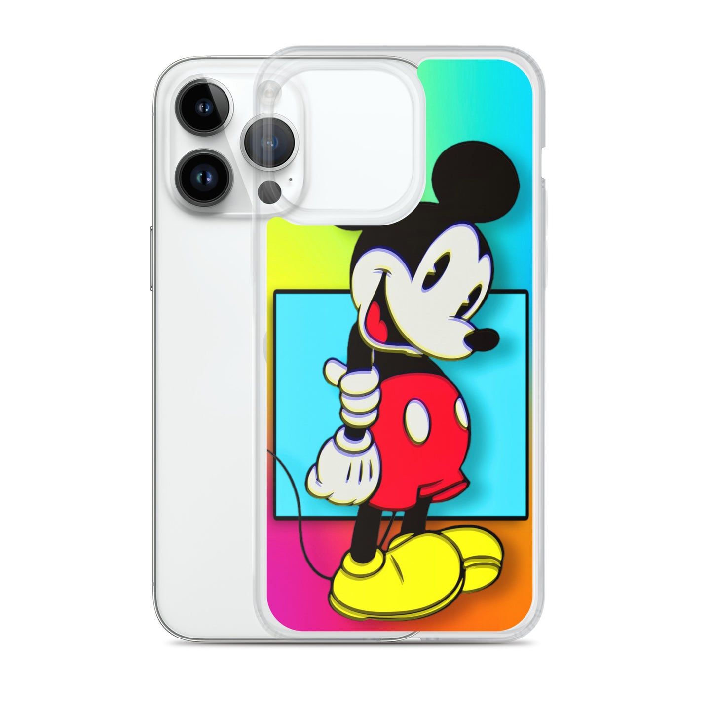 Designer Mickey-Mouse iPhone® Clear Case | Available for most iPhone® models | Wireless Charging Compatible