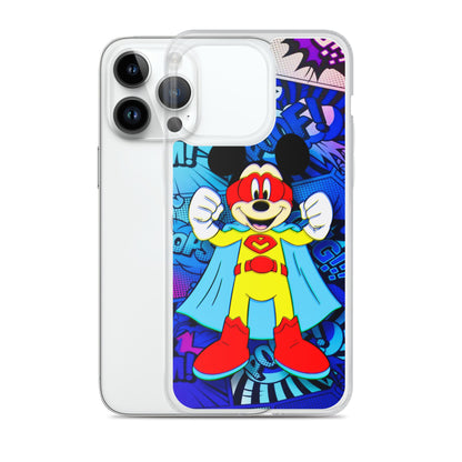 Designer Mickey-Mouse iPhone® Clear Case | Available for most iPhone® models | Wireless Charging Compatible