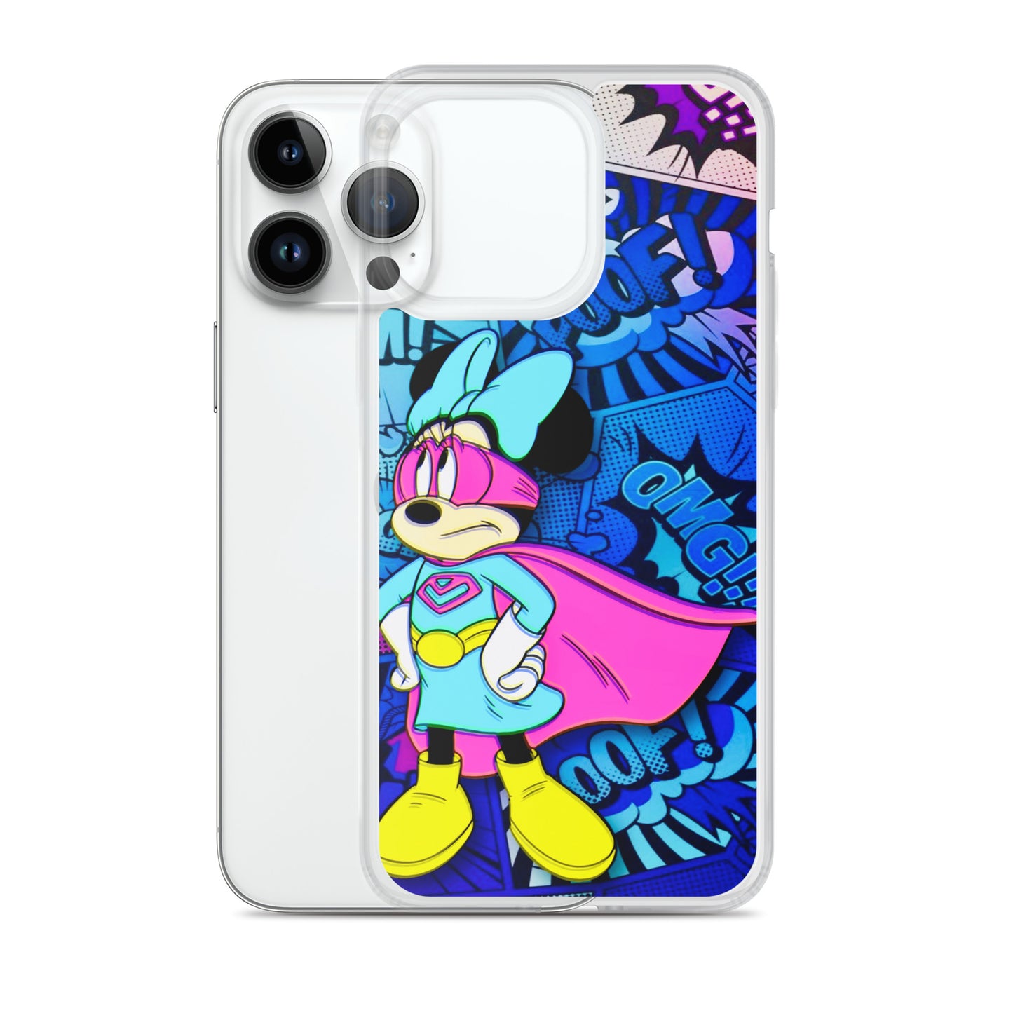 Designer Minnie-Mouse iPhone® Clear Case | Available for most iPhone® models | Wireless Charging Compatible