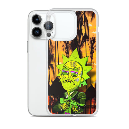 Designer Rick and Morty iPhone® Clear Case | Available for most iPhone® models | Wireless Charging Compatible