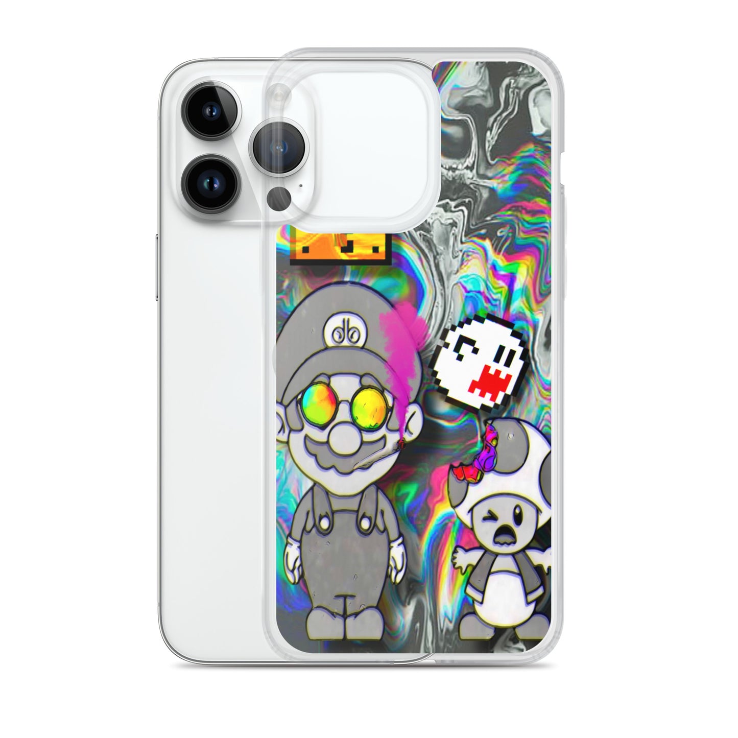 Designer Super-Mario and Toad iPhone® Clear Case | Available for most iPhone® models | Wireless Ch