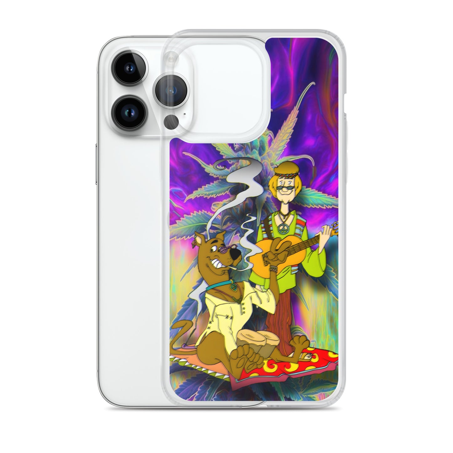 Designer Scooby-Doo and Shaggy iPhone® Clear Case | Available for most iPhone® models | Wireless Charging Compatible