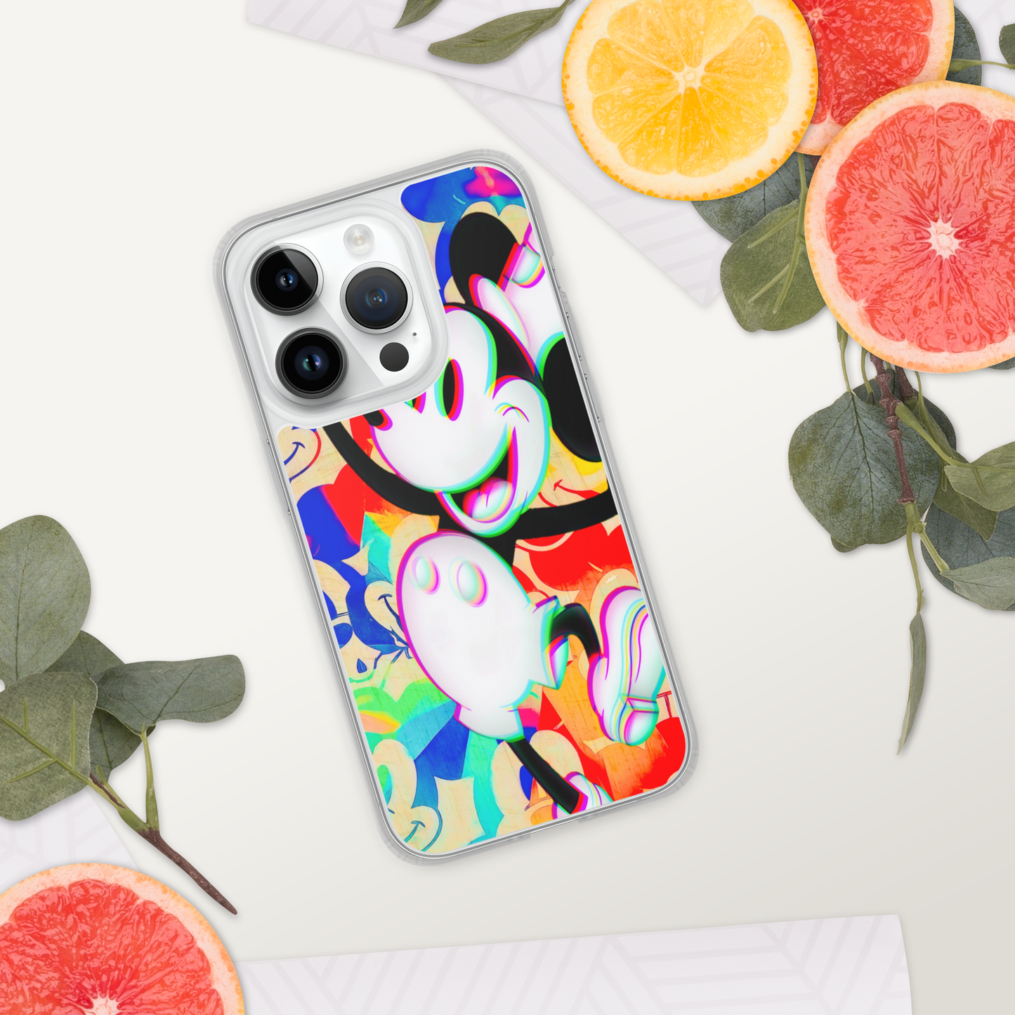 Mickey-Mouse iPhone® Clear Case | 3D Glitch Effect | Available for most iPhone® models | Wireless Charging Compatible