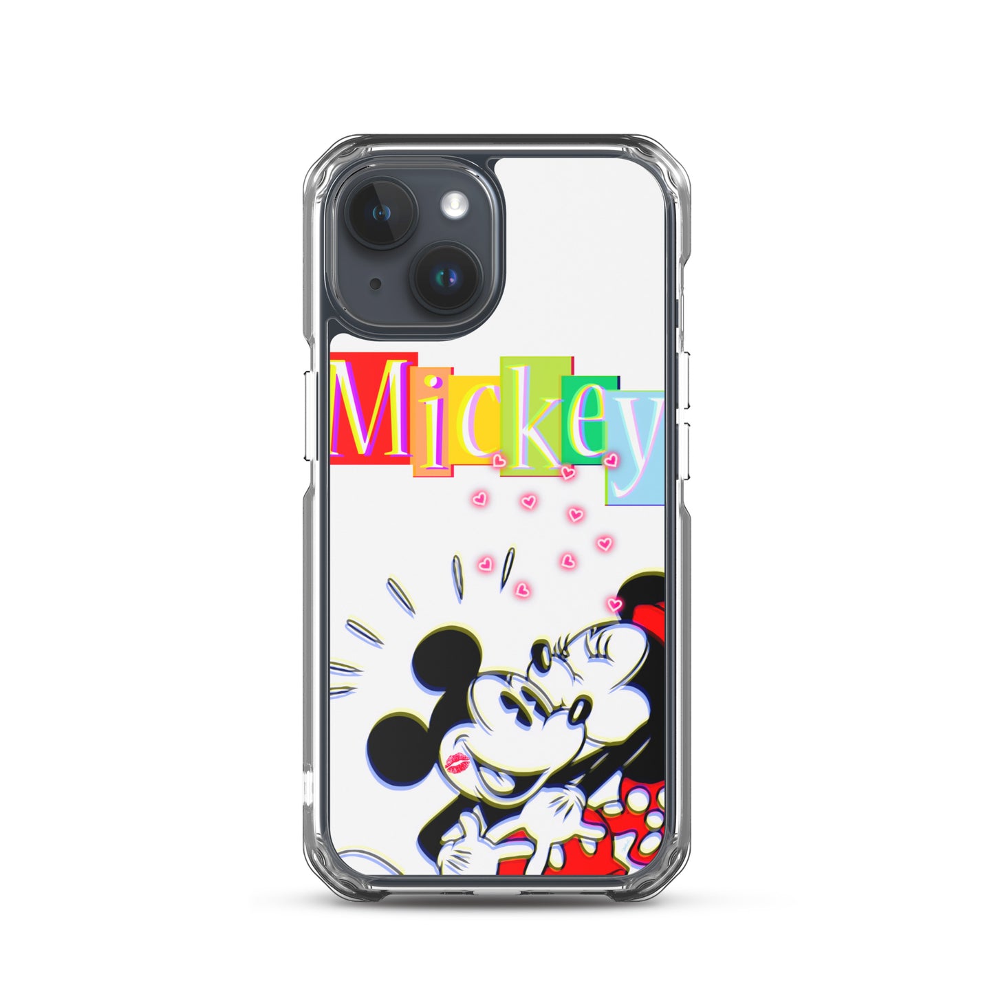 Designer Mickey-Mouse and Minnie-Mouse iPhone® Clear Case | Available for most iPhone® models | Wireless Charging Compatible