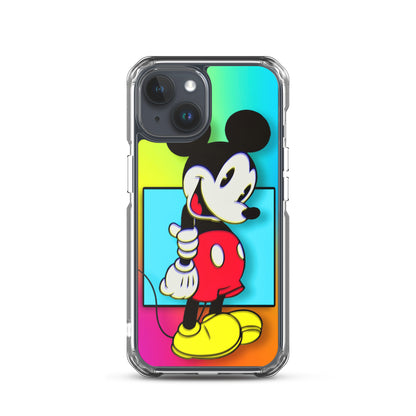 Designer Mickey-Mouse iPhone® Clear Case | Available for most iPhone® models | Wireless Charging Compatible