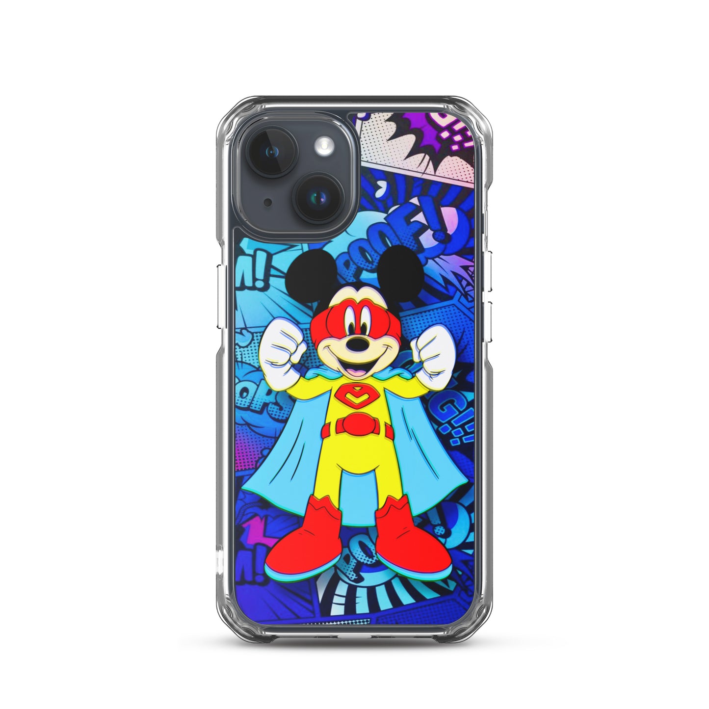 Designer Mickey-Mouse iPhone® Clear Case | Available for most iPhone® models | Wireless Charging Compatible