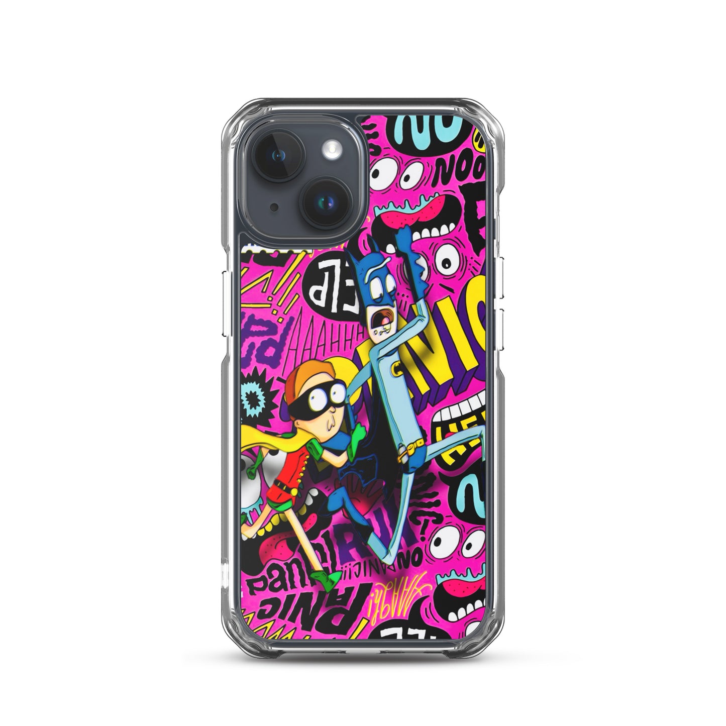 Designer Rick and Morty iPhone® Clear Case | Available for most iPhone® models | Wireless Charging Compatible