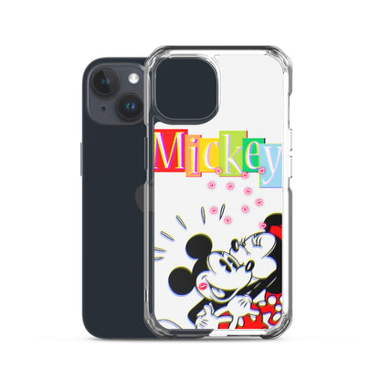 Designer Mickey-Mouse and Minnie-Mouse iPhone® Clear Case | Available for most iPhone® models | Wireless Charging Compatible