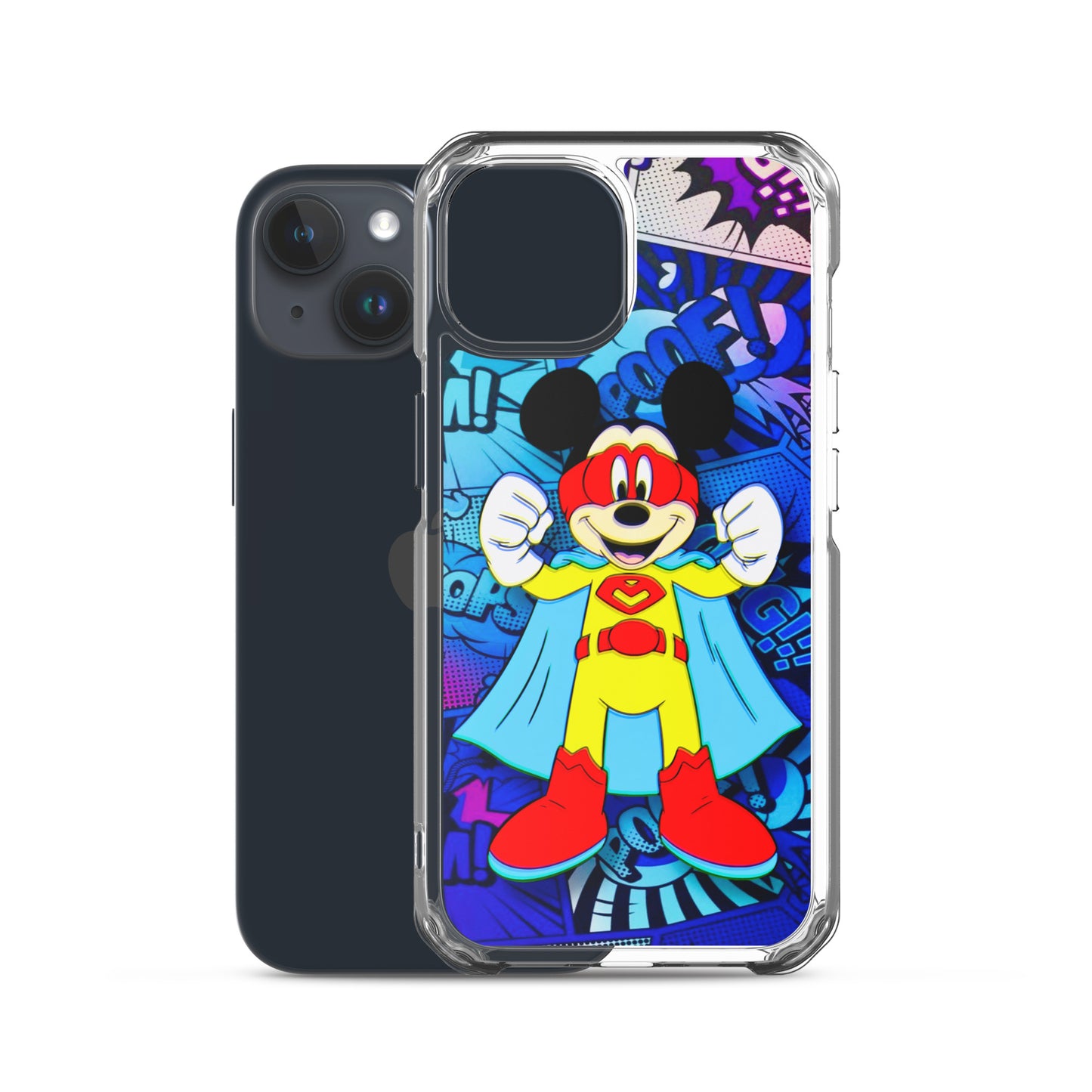 Designer Mickey-Mouse iPhone® Clear Case | Available for most iPhone® models | Wireless Charging Compatible