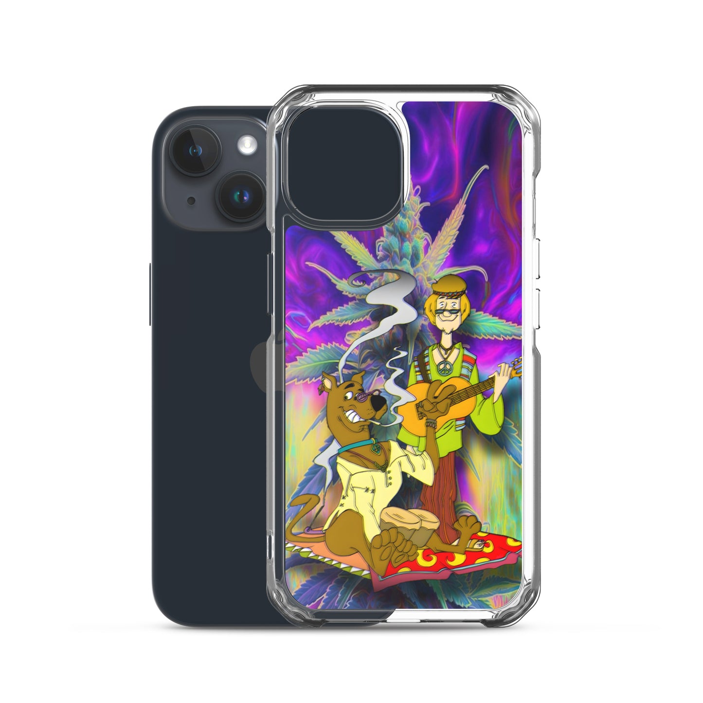 Designer Scooby-Doo and Shaggy iPhone® Clear Case | Available for most iPhone® models | Wireless Charging Compatible