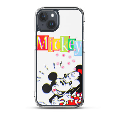 Designer Mickey-Mouse and Minnie-Mouse iPhone® Clear Case | Available for most iPhone® models | Wireless Charging Compatible