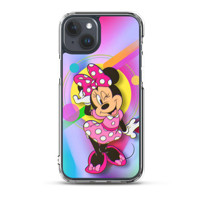 Designer Minnie-Mouse iPhone® Clear Case | Available for most iPhone® models | Wireless Charging Compatible