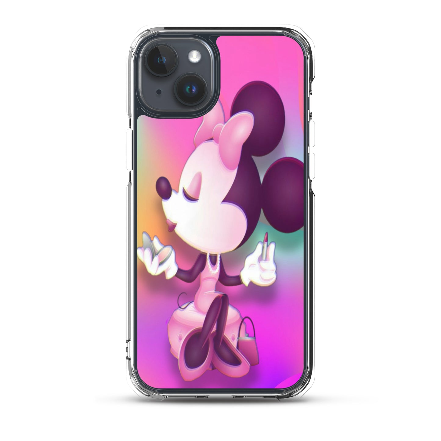 Designer Minnie-Mouse iPhone® Clear Case | Available for most iPhone® models | Wireless Charging Compatible