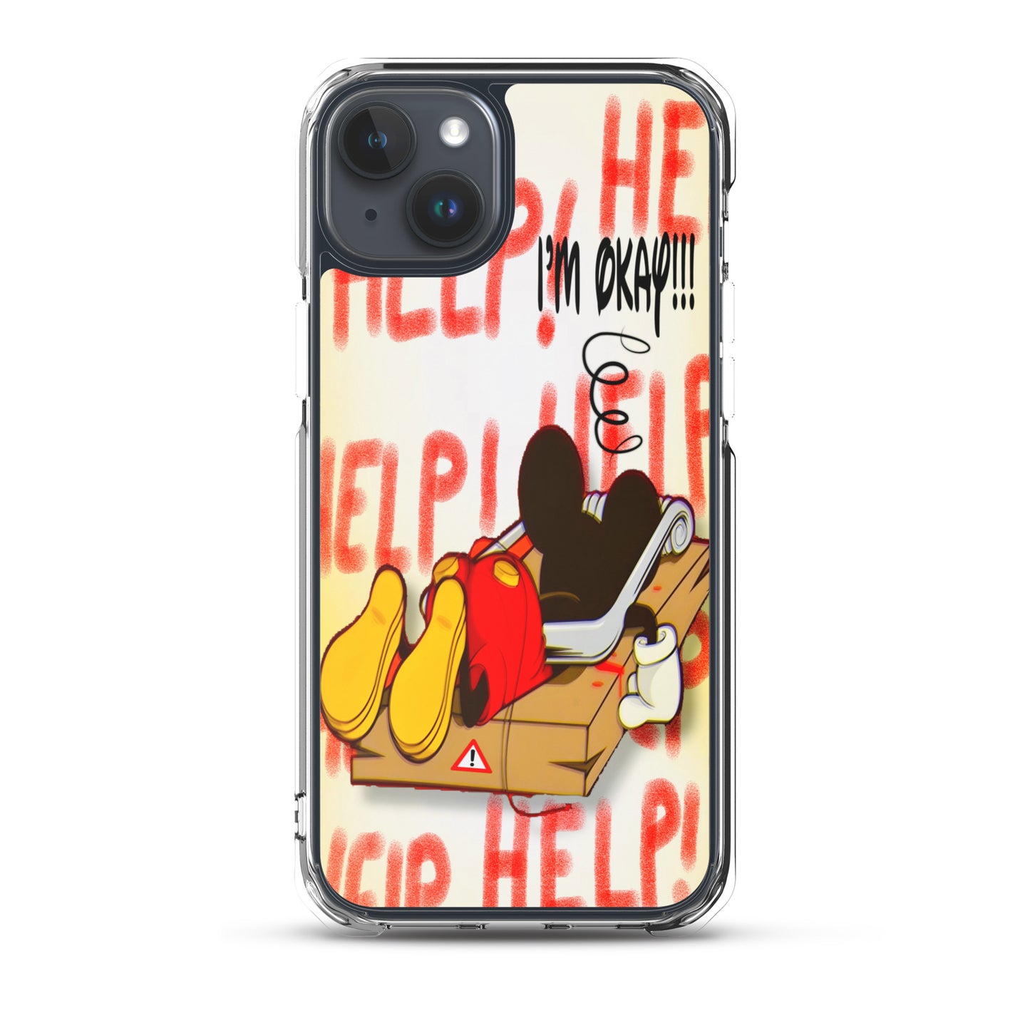 Designer Mickey-Mouse iPhone® Clear Case | Available for most iPhone® models | Wireless Charging Compatible