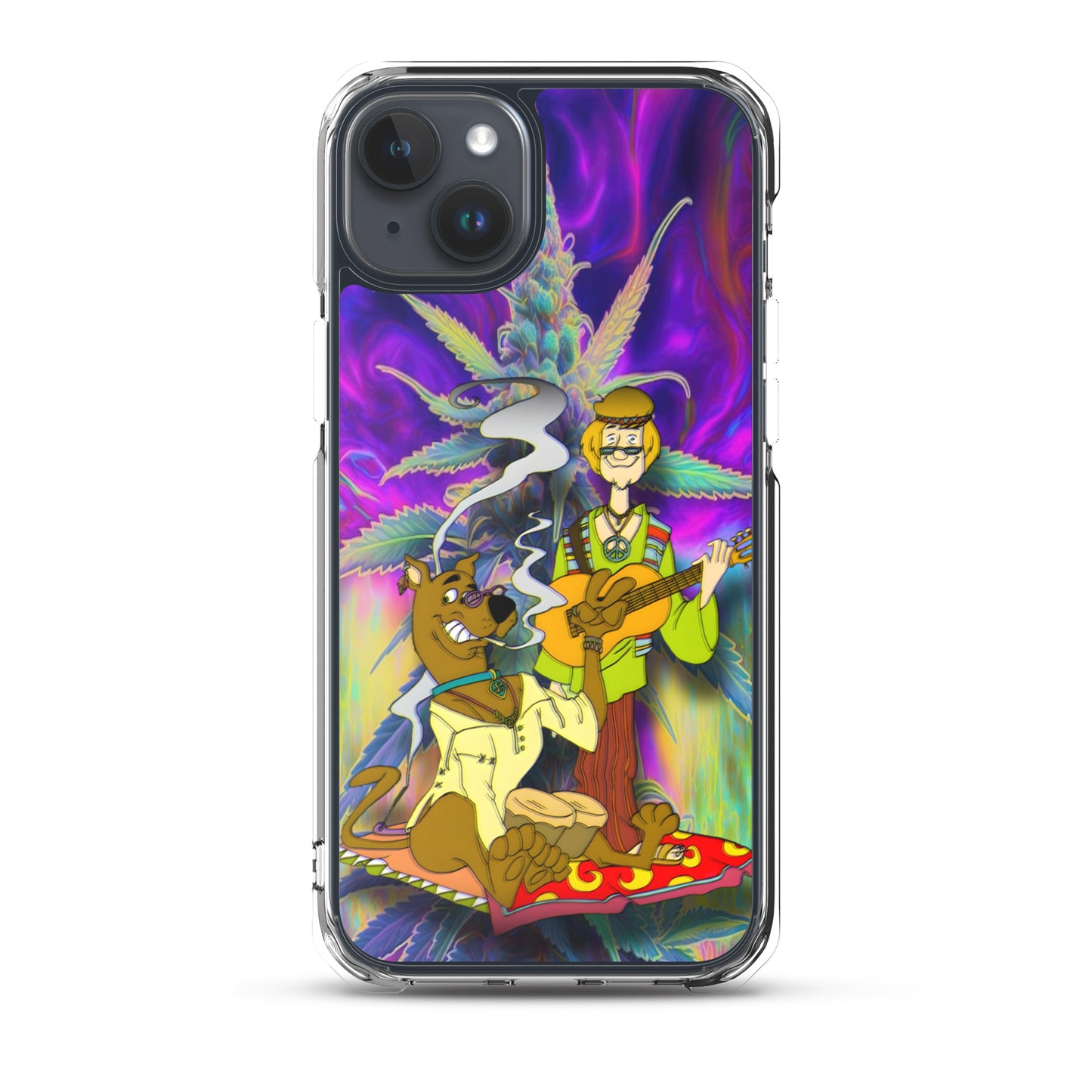 Designer Scooby-Doo and Shaggy iPhone® Clear Case | Available for most iPhone® models | Wireless Charging Compatible