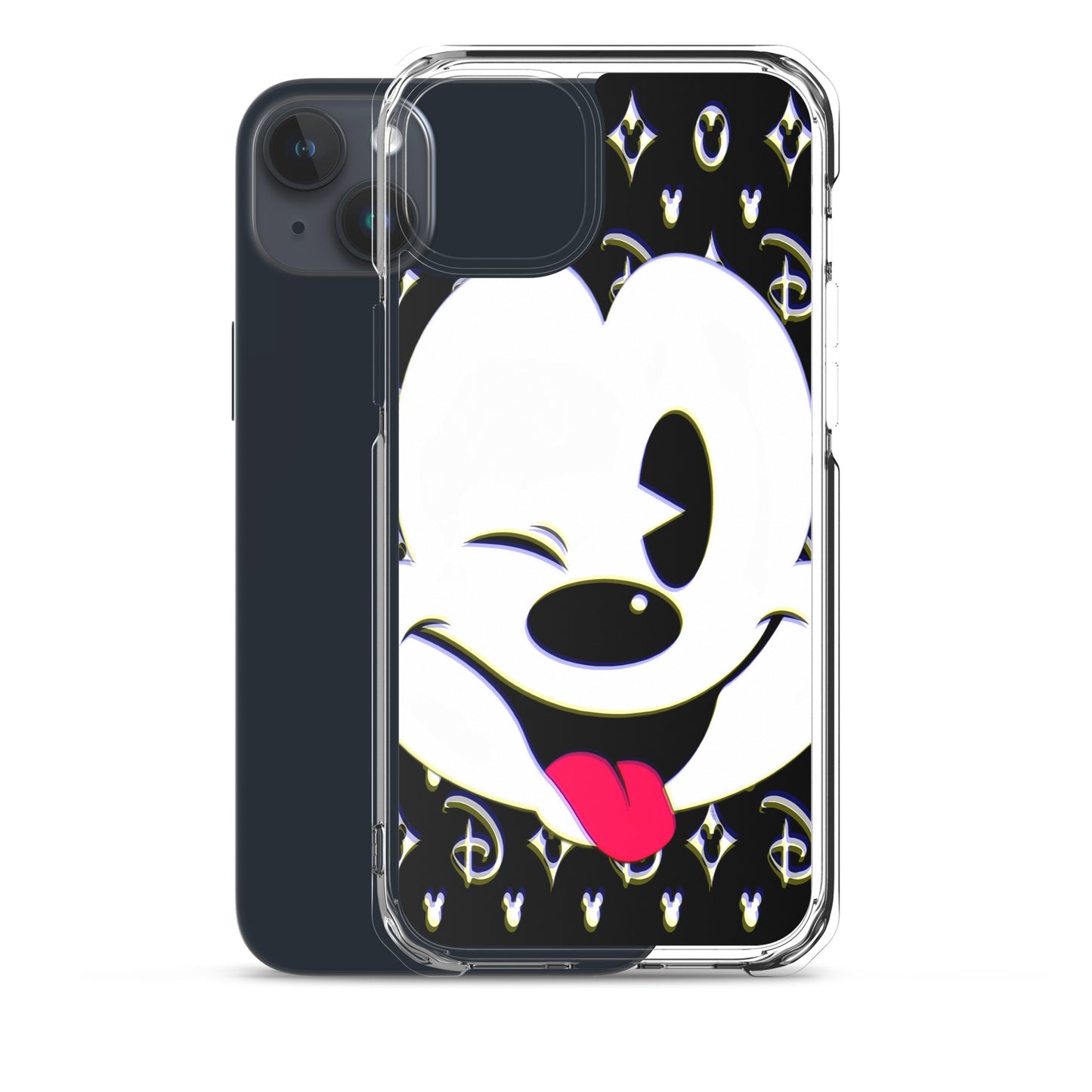 Designer Mickey-Mouse iPhone® Clear Case | Available for most iPhone® models | Wireless Charging Compatible