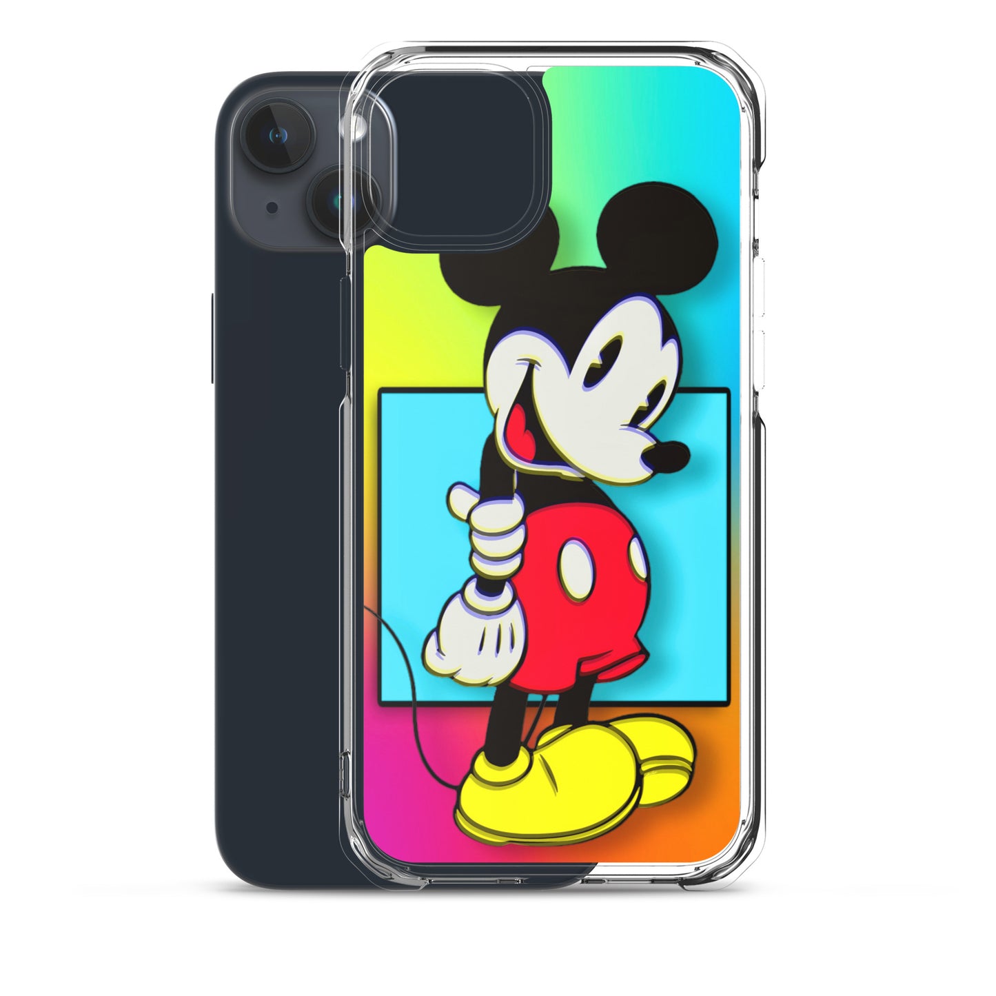 Designer Mickey-Mouse iPhone® Clear Case | Available for most iPhone® models | Wireless Charging Compatible