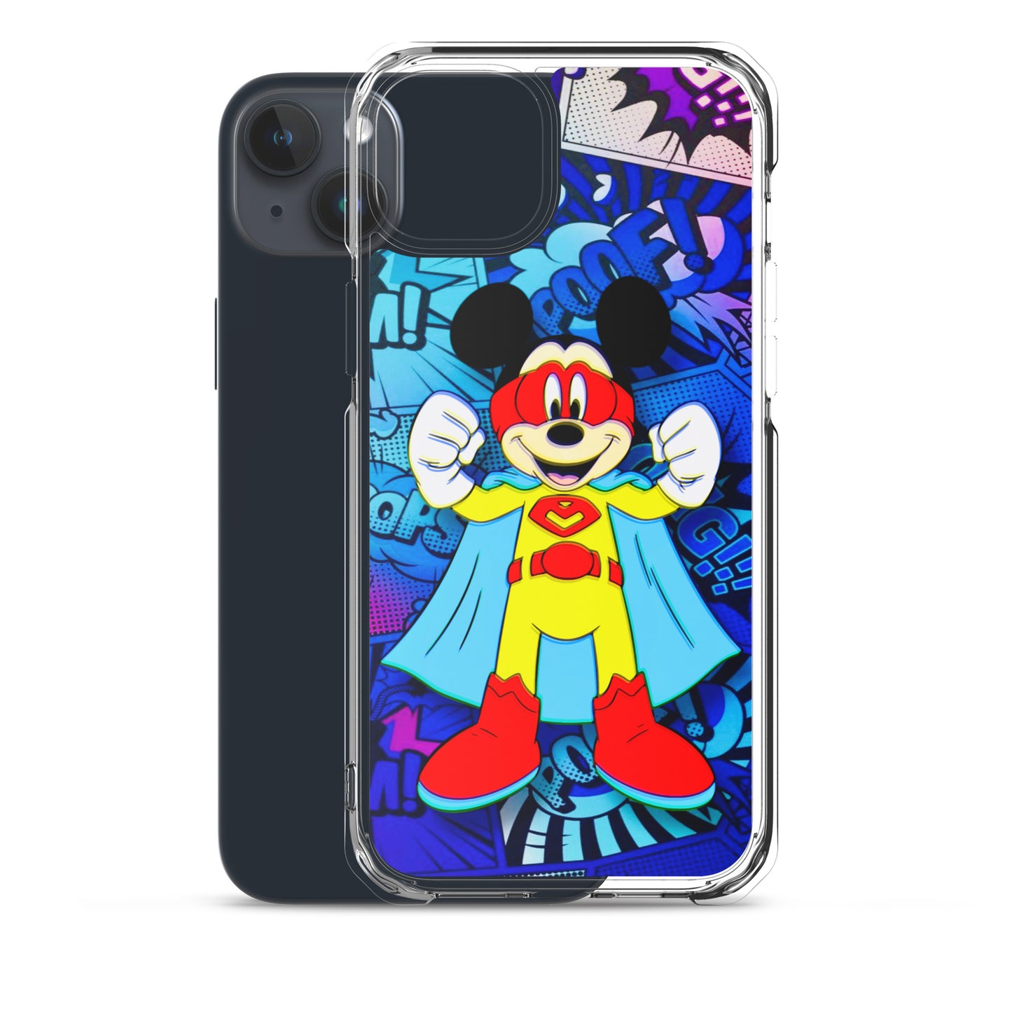 Designer Mickey-Mouse iPhone® Clear Case | Available for most iPhone® models | Wireless Charging Compatible