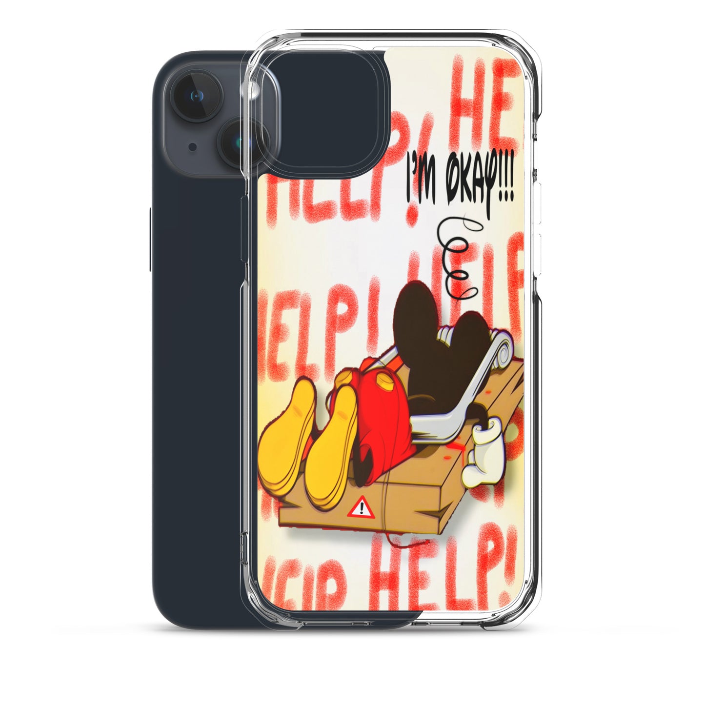 Designer Mickey-Mouse iPhone® Clear Case | Available for most iPhone® models | Wireless Charging Compatible