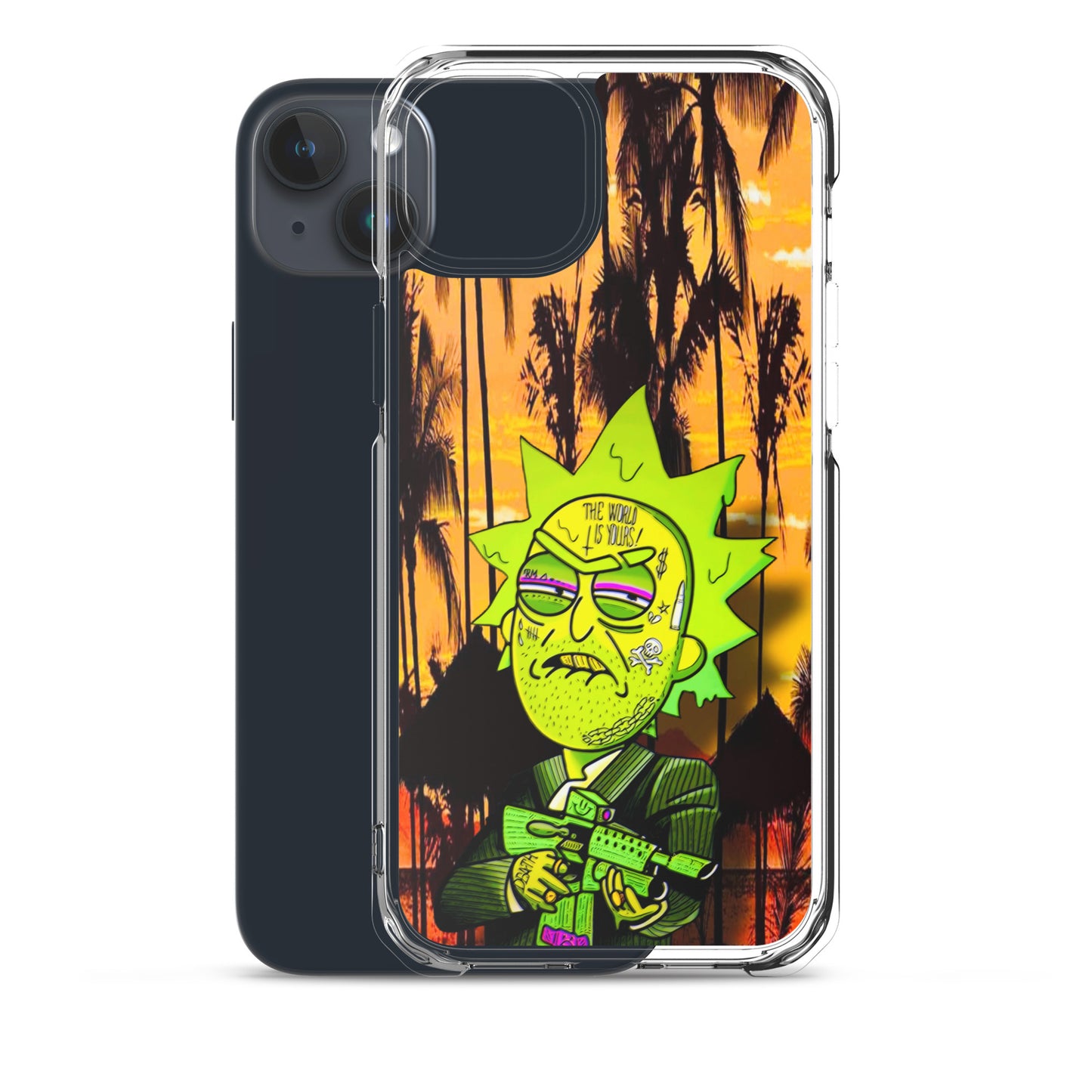 Designer Rick and Morty iPhone® Clear Case | Available for most iPhone® models | Wireless Charging Compatible