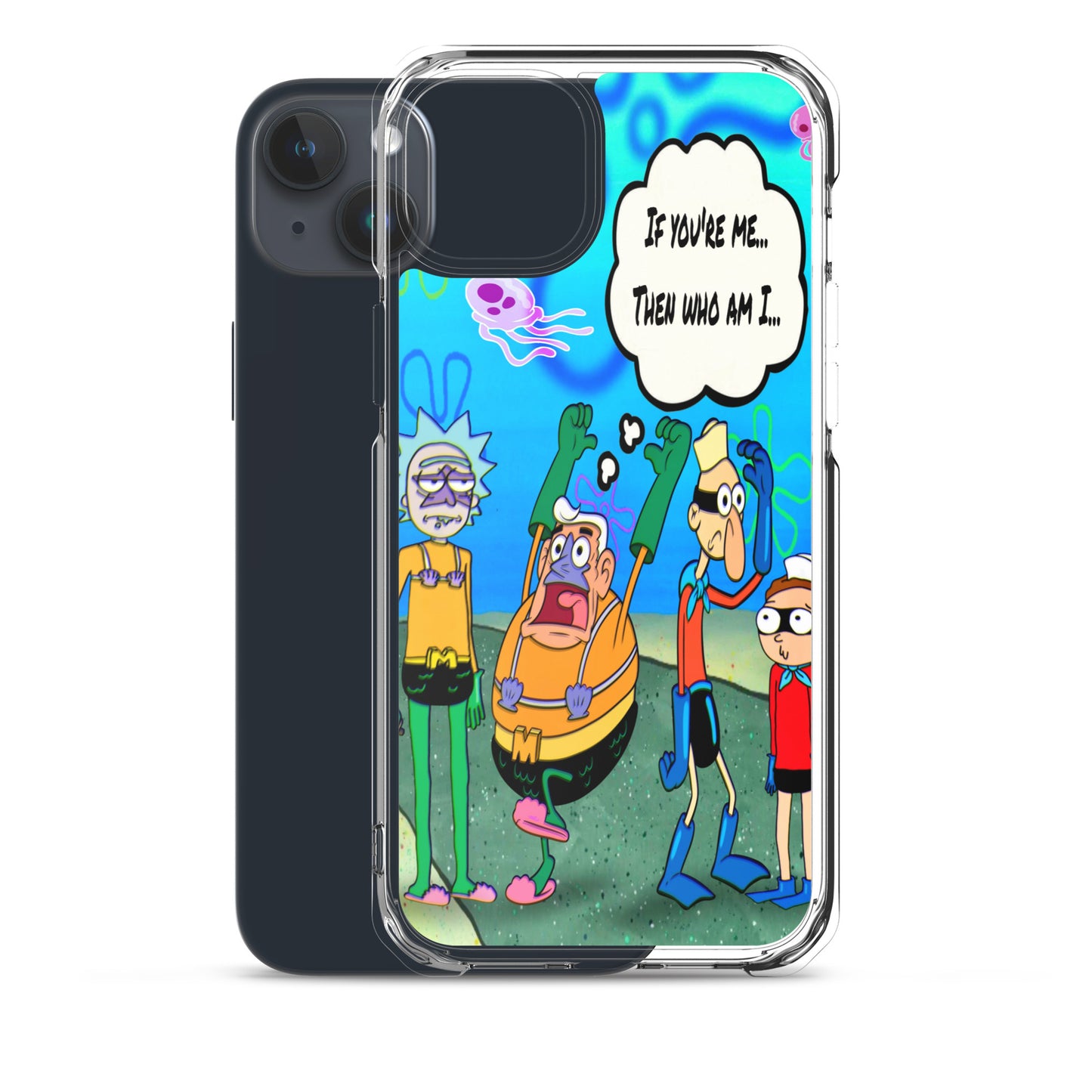 Designer Rick and Morty iPhone® Clear Case | Available for most iPhone® models | Wireless Charging Compatible