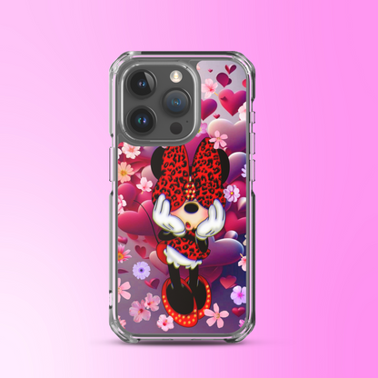 Designer Minnie-Mouse iPhone® Clear Case | Available for most iPhone® models | Wireless Charging Compatible