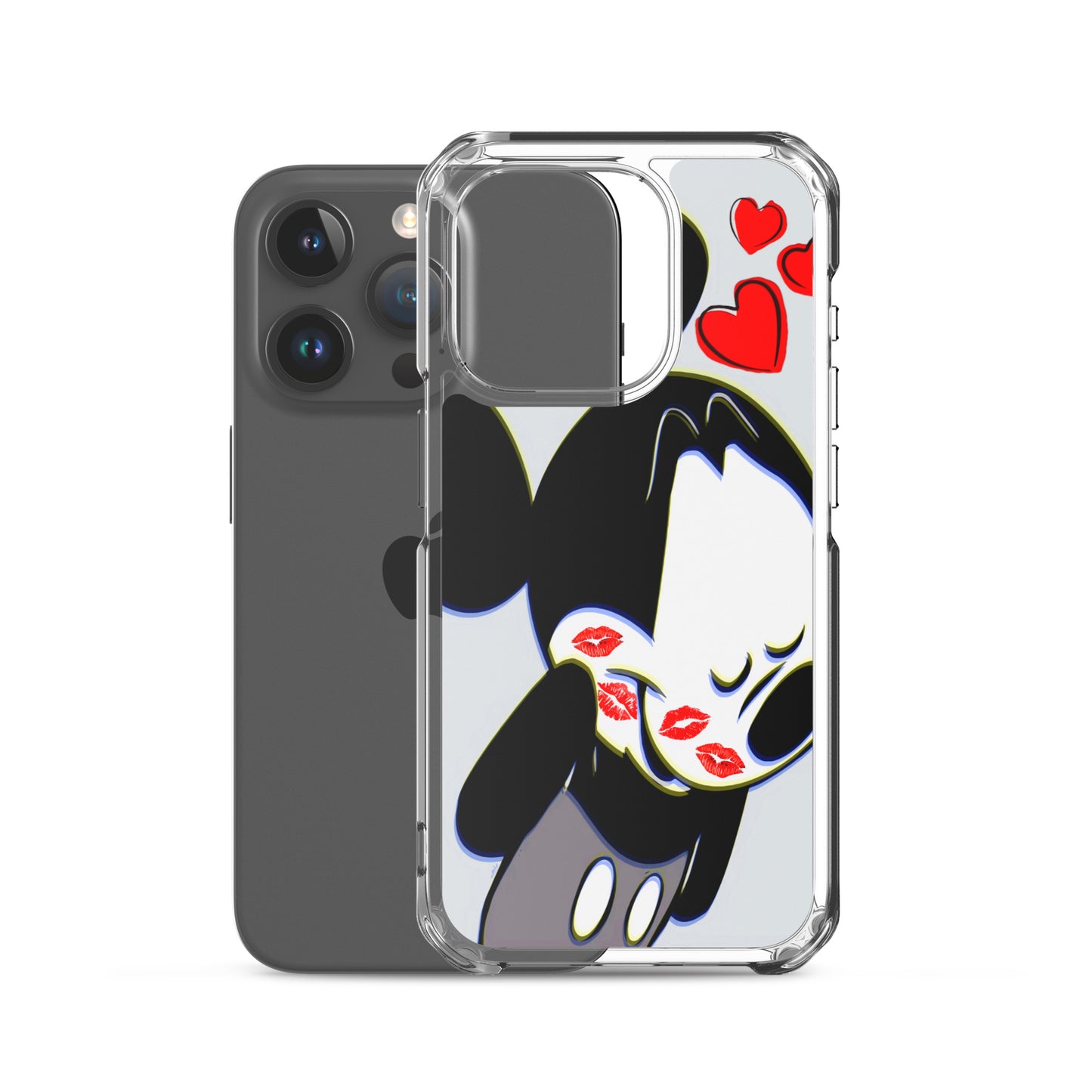 Designer Mickey-Mouse iPhone® Clear Case | Available for most iPhone® models | Wireless Charging Compatible