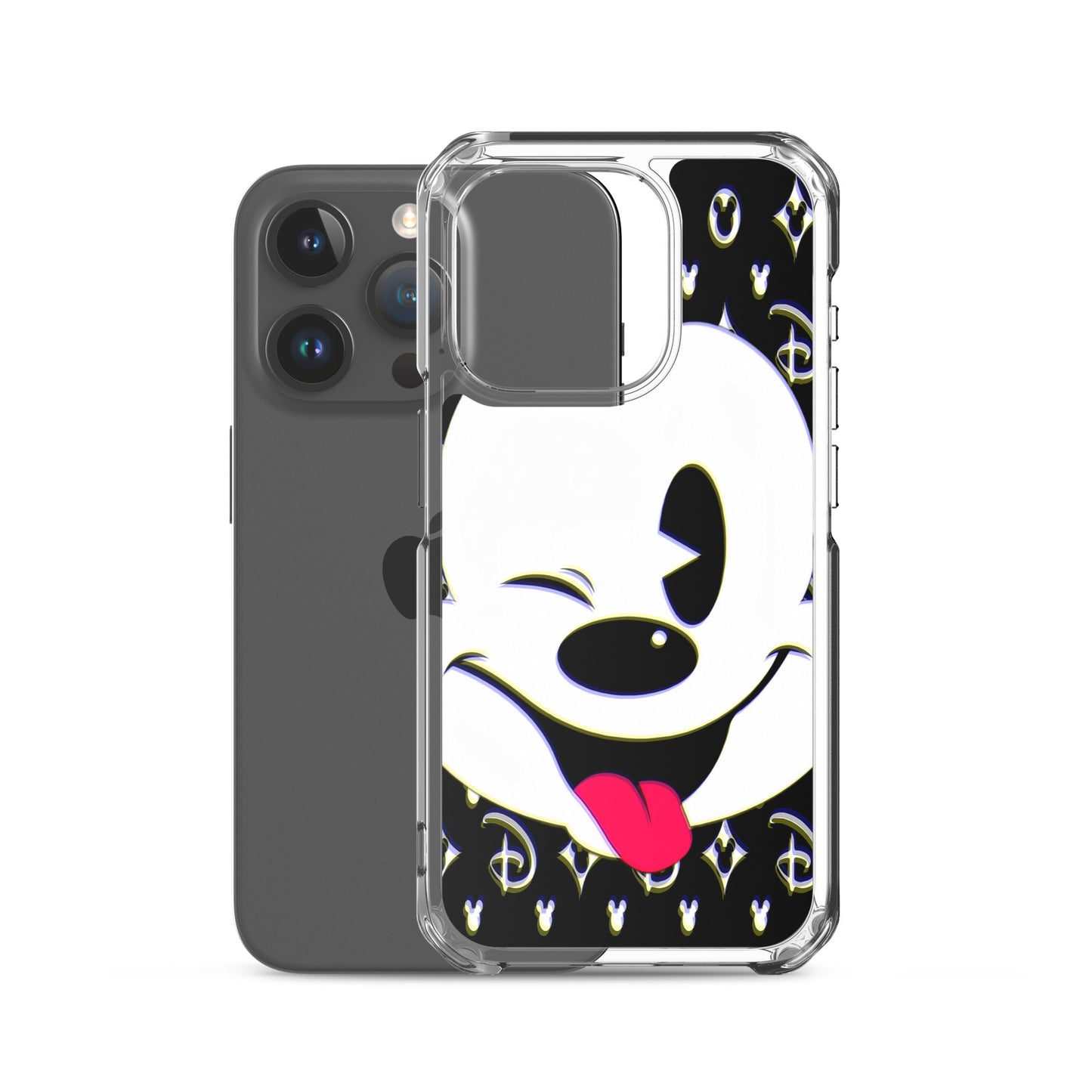 Designer Mickey-Mouse iPhone® Clear Case | Available for most iPhone® models | Wireless Charging Compatible