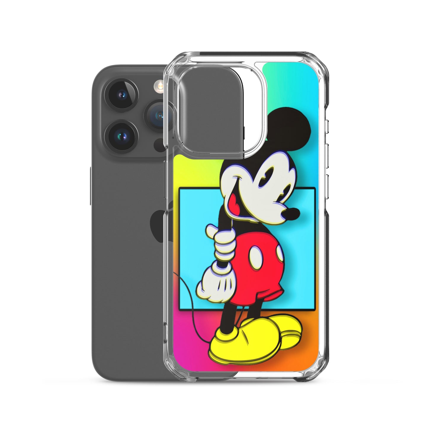 Designer Mickey-Mouse iPhone® Clear Case | Available for most iPhone® models | Wireless Charging Compatible