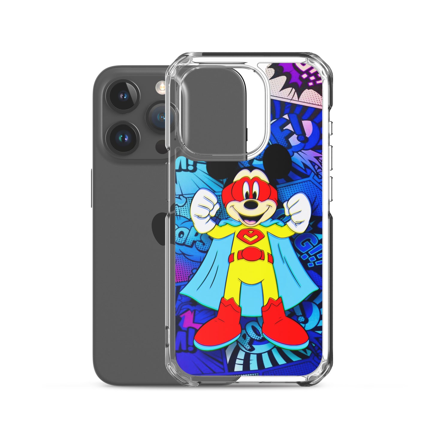 Designer Mickey-Mouse iPhone® Clear Case | Available for most iPhone® models | Wireless Charging Compatible