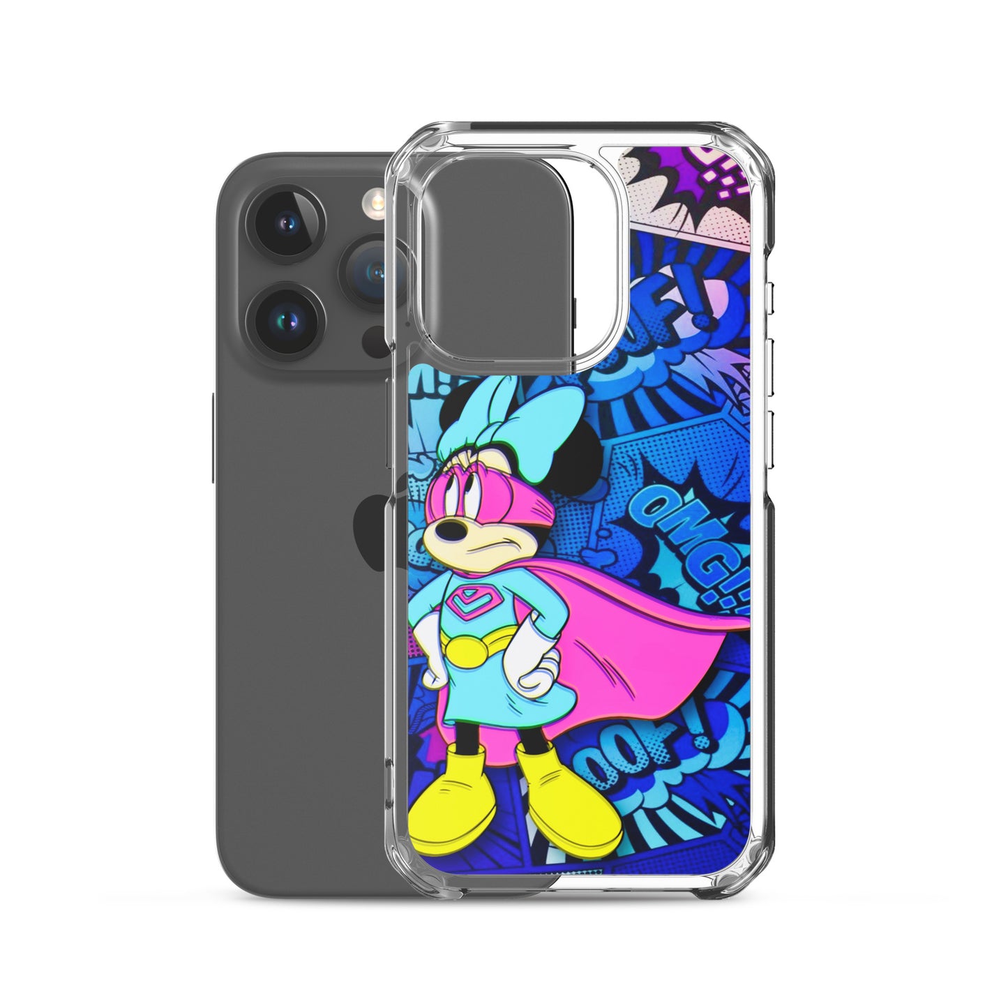 Designer Minnie-Mouse iPhone® Clear Case | Available for most iPhone® models | Wireless Charging Compatible