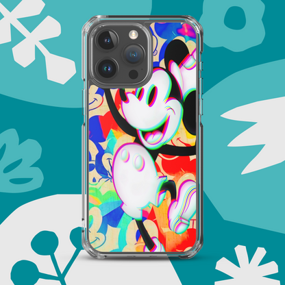 Mickey-Mouse iPhone® Clear Case | 3D Glitch Effect | Available for most iPhone® models | Wireless Charging Compatible