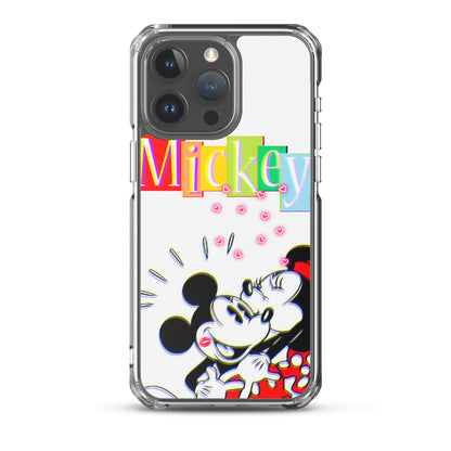 Designer Mickey-Mouse and Minnie-Mouse iPhone® Clear Case | Available for most iPhone® models | Wireless Charging Compatible