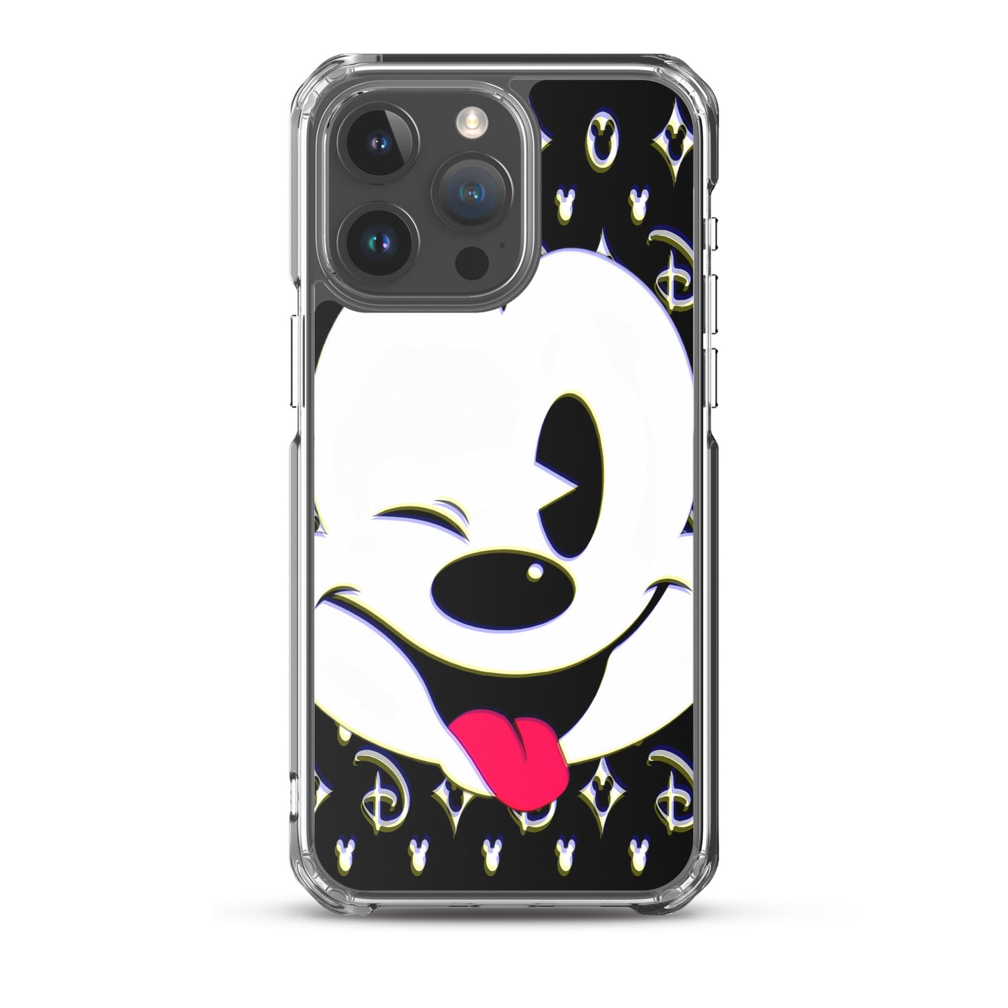 Designer Mickey-Mouse iPhone® Clear Case | Available for most iPhone® models | Wireless Charging Compatible