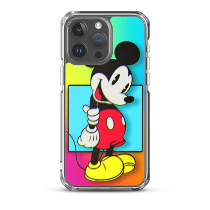 Designer Mickey-Mouse iPhone® Clear Case | Available for most iPhone® models | Wireless Charging Compatible